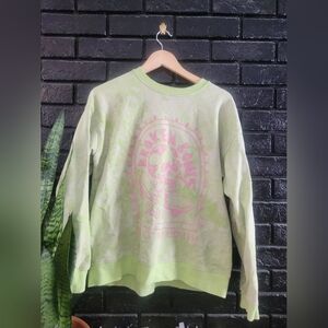 Green and Pink Graphic Sweatshirt